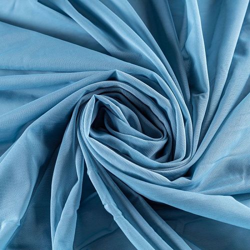 Сетка трикотажная К33-069 серо-голубой однотонный