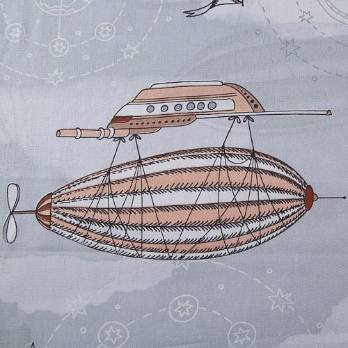 Бязь 007-13513 светло-серый принтованный