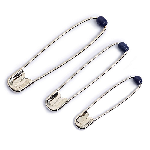 Булавки английские Prym 089185 с шариком 34/41/48 мм 10 шт серебро