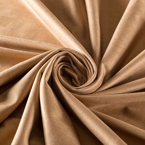 Замша искусственная К21-569 бежевый однотонный