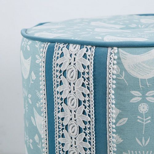 Пуф круглый D 49 см H 54 см мятный 521249