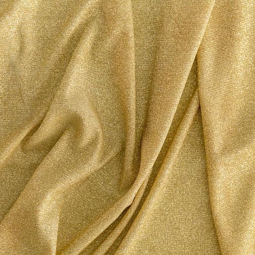 Трикотаж с напылением К33-974 золотистый однотонный