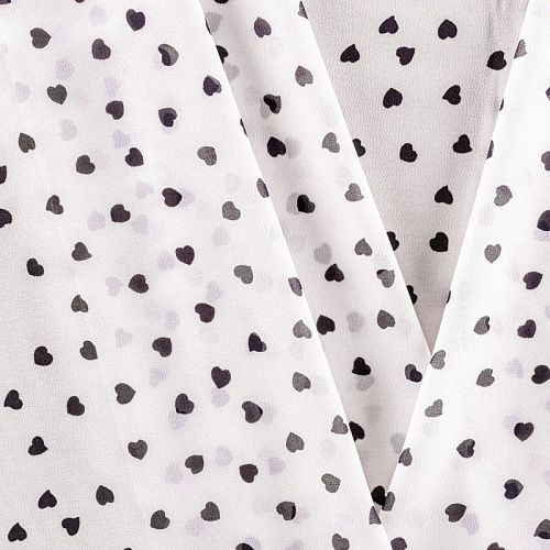 Креп-шифон 027-01431 выбеленный розовый принтованный