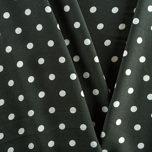 Креп 026-01548 темный хаки принтованный