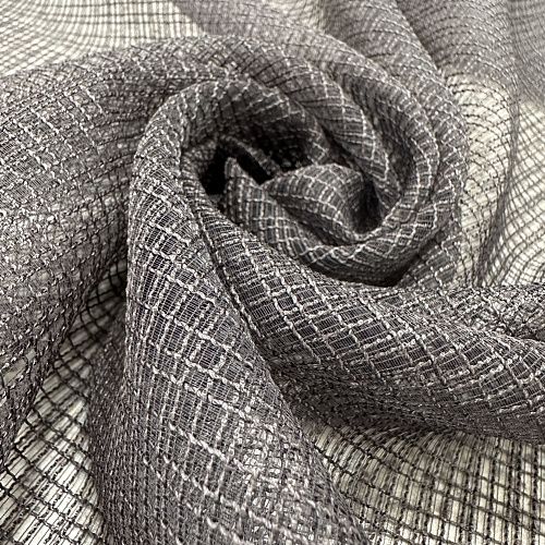 Тюль сетка 07-01-05543 графитовый однотонный