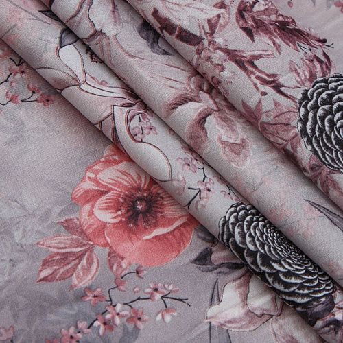 Вискоза "Лоренцо" стрейч 036-17682 серый принтованный