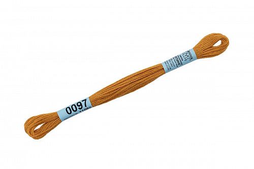 Нитки для вышивания Gamma мулине 8 м 0097 золотисто-коричневый