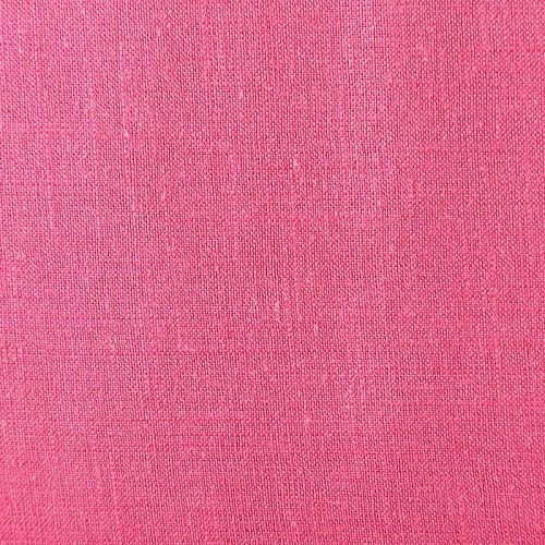 Лен натуральный 035-02460 розовая фуксия однотонный