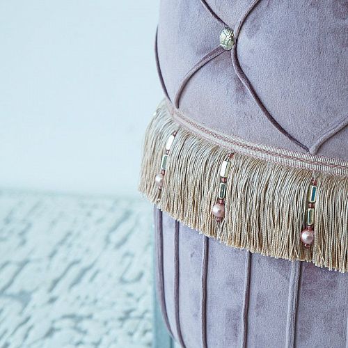 Пуф круглый D 40 см H 46 см розовато-лиловый 521248