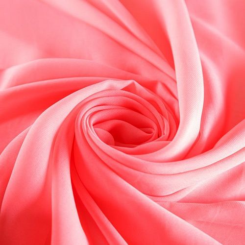 Шифон К28-702 закатный розовый однотонный