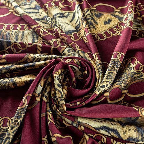 Вискоза "Лоренцо" 036-01525 марсала принтованный