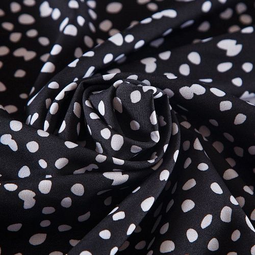 Вискоза "Лоренцо" стрейч 036-17672 черный принтованный