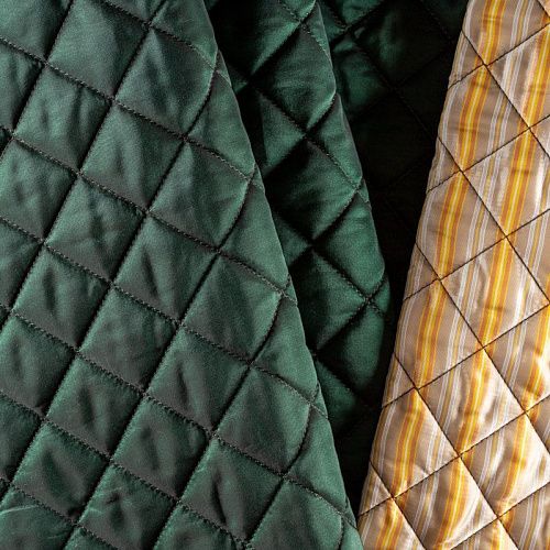 Ткань курточная с вышивкой К20-321 темно-зеленый