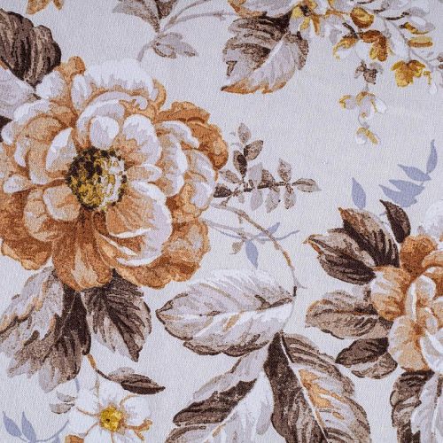 Ткань портьерная Т406-02-10 молочный принтованный