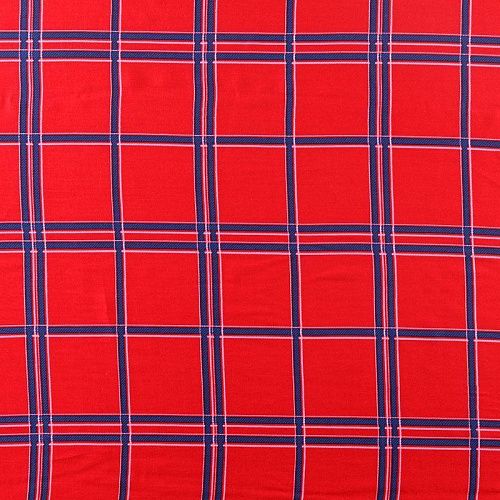 Штапель 069-08313 красный принтованный