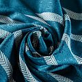Шелк натуральный К18-049 темно-бирюзовый принтованный