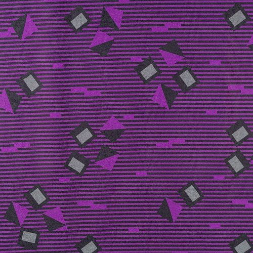 Крепдешин натуральный К36-247 фиолетовый принтованный