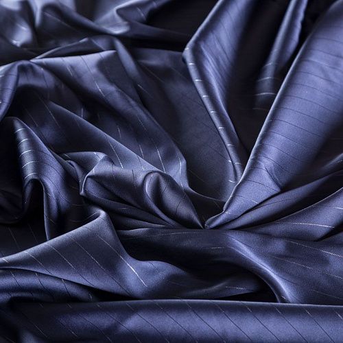 Шелк синтетический с люрексом 065-04162 чернильно-синий 