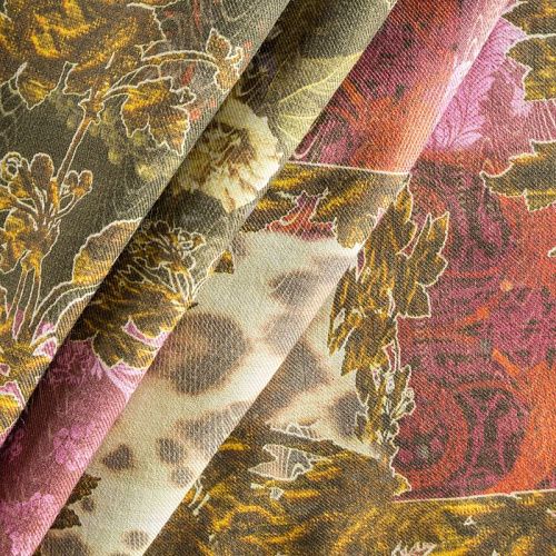 Шерсть плательная 066-02269 хаки принтованный