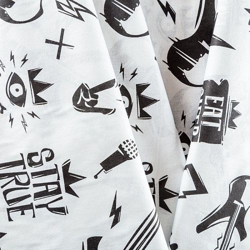 Перкаль 007-03500 белый принтованный