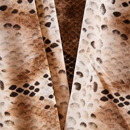 Трикотаж масло 056-12471 бежевый принтованный