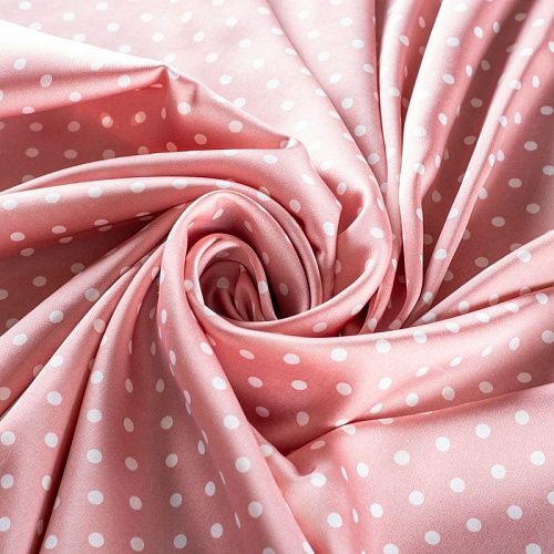 Шелк синтетический 065-01466 пудровый принтованный