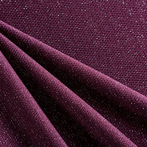 Трикотаж с напылением 056-03839 винный однотонный