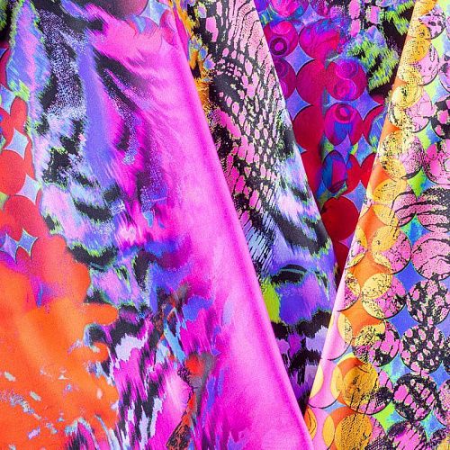 Лайкра 005-01232 фуксия принтованный