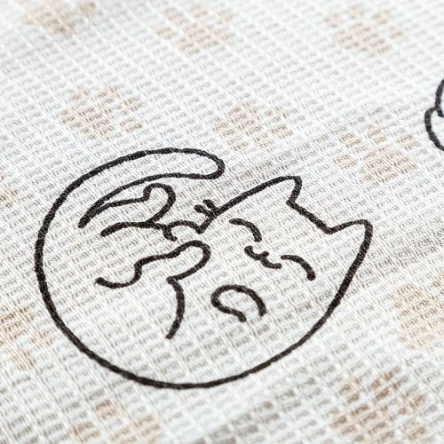 Полотно вафельное 007-03529 белый принтованный