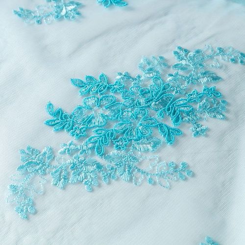 Гипюр К03-0080 лазурно-голубой