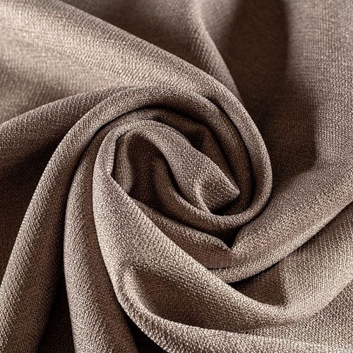 Ткань портьерная лен h-295 см 05-02-00478 светло-коричневый однотонный