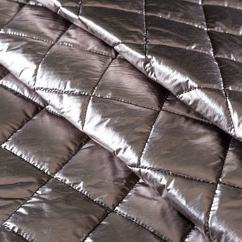 Ткань курточная 033-01995 серебристо-бежевый однотонный