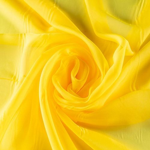 Шифон К33-887 желтый однотонный
