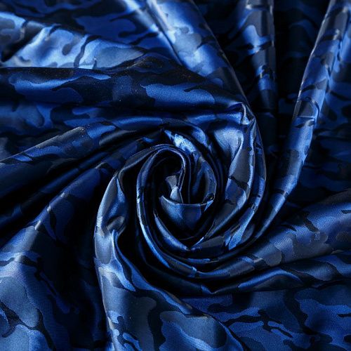 Ткань подкладочная 045-07394 синий электрик жаккардовый