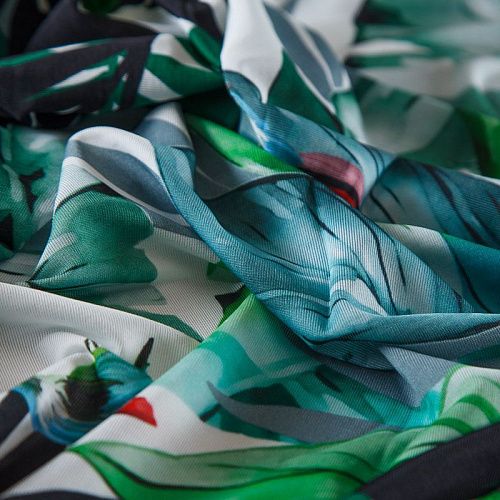 Трикотаж 056-16834 зеленый принтованный