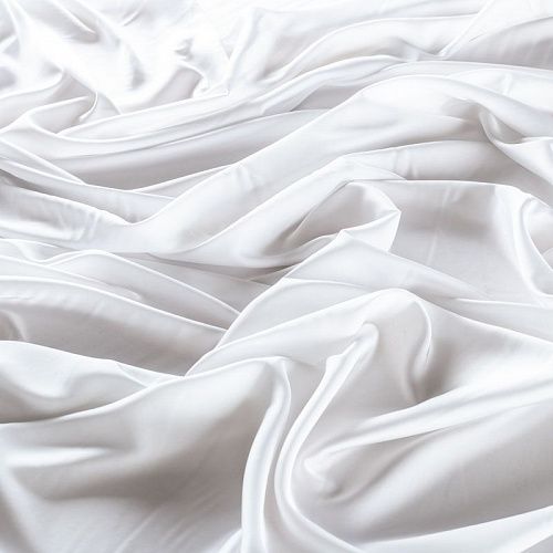 Шелк синтетический 065-01977 белый однотонный