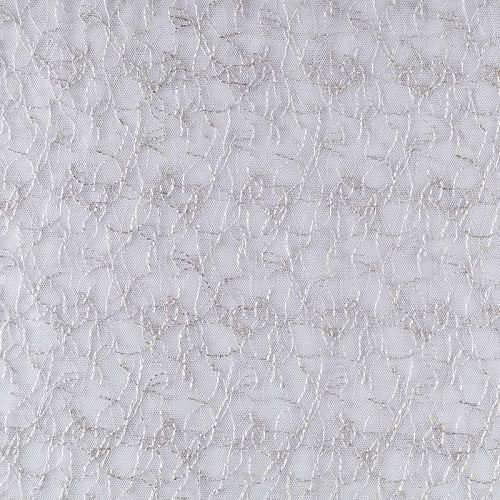 Тюль сетка с вышивкой 529-01-190 молочный