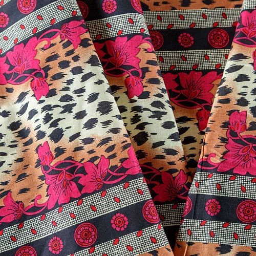 Хлопок 063-08190 бежевый принтованный