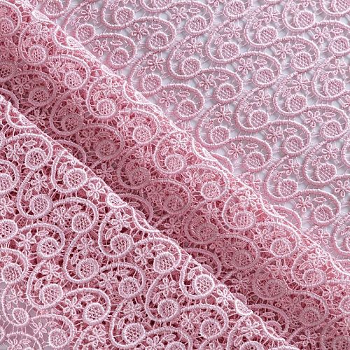 Гипюр-макраме 012-10418 розовый
