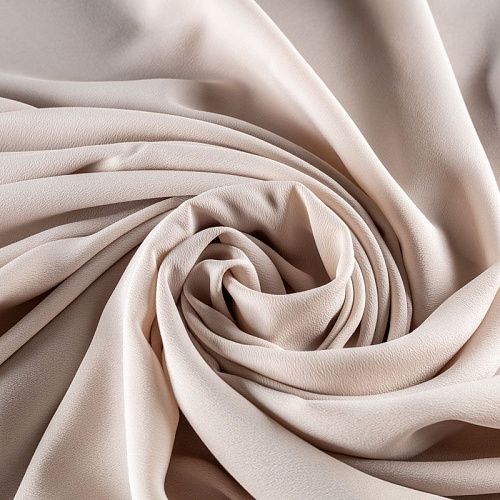 Крепдешин натуральный К36-203 жемчужно-серый однотонный