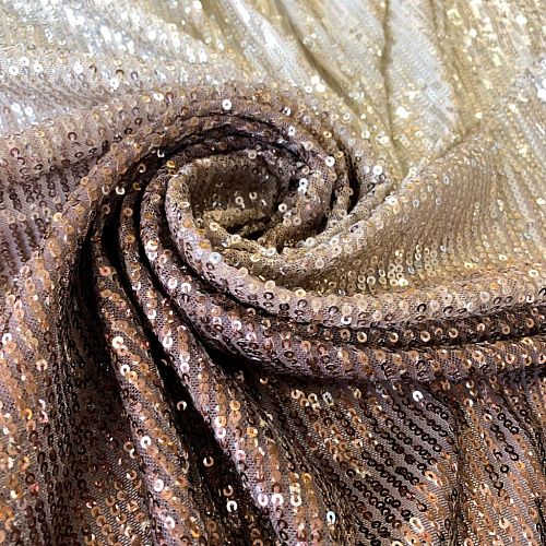 Ткань с пайетками К33-524 золотистый