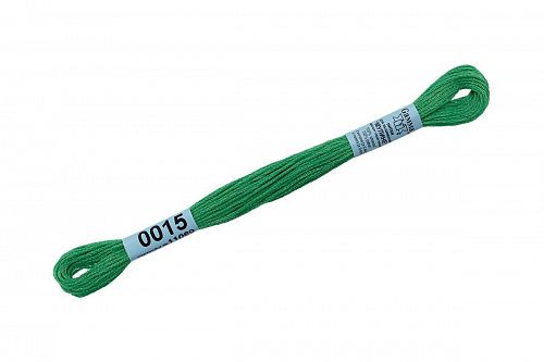 Нитки для вышивания Gamma мулине 8 м 0015 светло-зеленый
