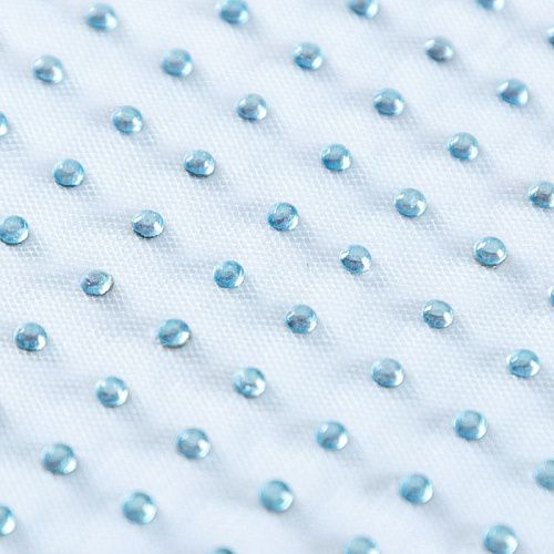 Фатин со стразами 058-10019 голубой 