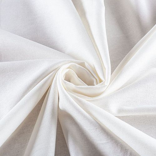 Лен-вискоза 035-00807 молочный однотонный