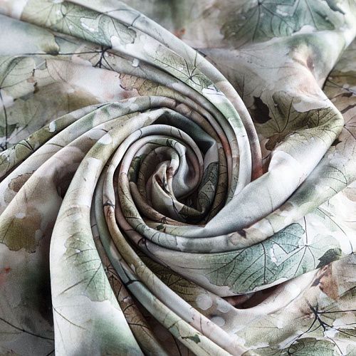 Шелк-штапель 069-05314 светло-зеленый принтованный