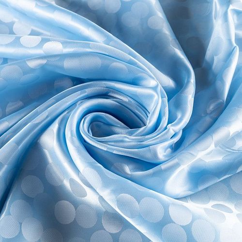 Ткань подкладочная К33-726 небесно-голубой жаккардовый