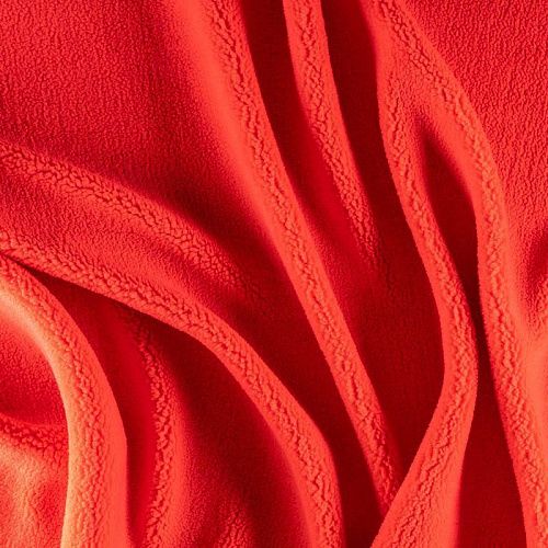 Мех искусственный К30-154 красный однотонный