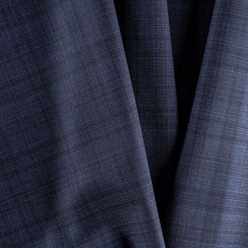 Ткань костюмная К32-097 синий меланж клетка