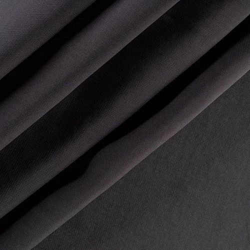 Шифон К33-592 черный однотонный