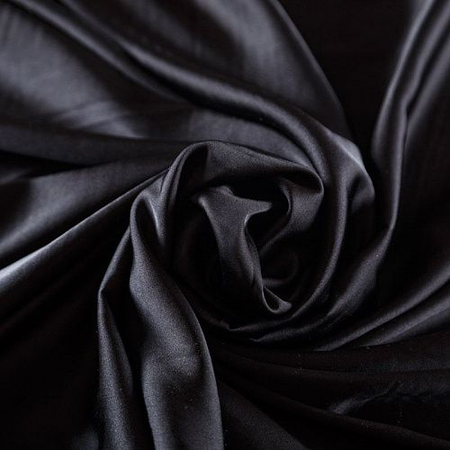 Шелк синтетический 065-08987 черный однотонный